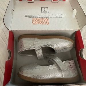 See Kai Run Toddler Girl Silver Shoe